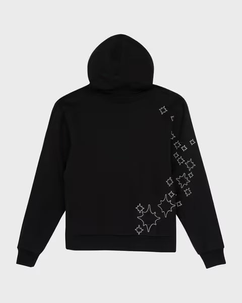 Erased Poject Stars Fitted Zip Up Hoodie - Black