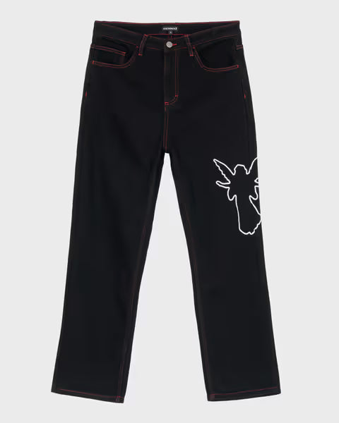 Erased Project Extra Wide Leg Skate Jean - Black