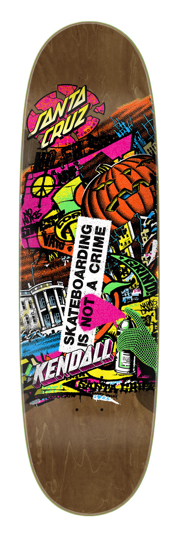 Santa Cruz Kendall Street Art Collage VX 9 x 32 Egg Skateboard Deck