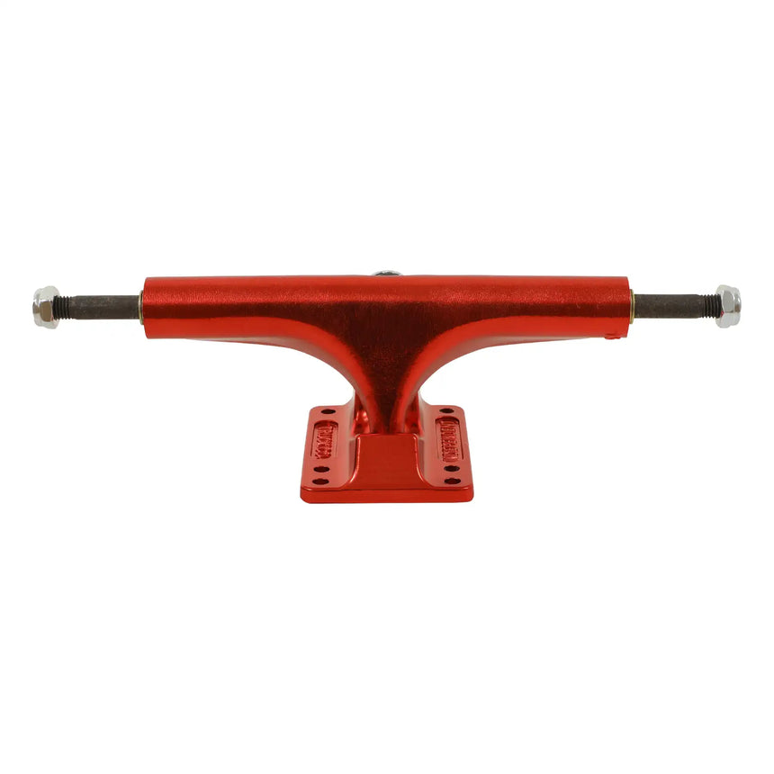 Red skateboard truck on a white background