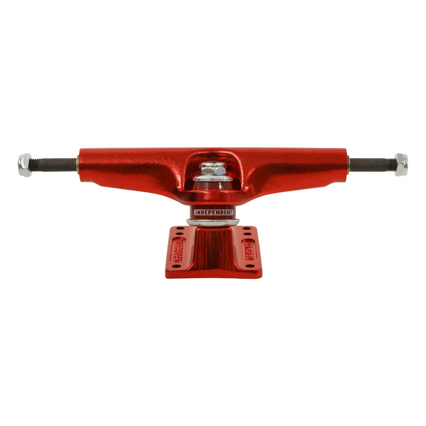 Red skateboard truck on a white background