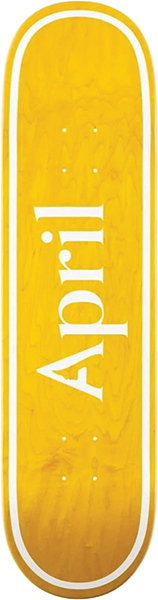 April OG Logo 8.5 Yellow - Skateboard Deck