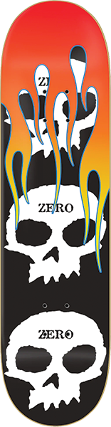 Zero 3 Skull w/ Flames 8.5 Skateboard Deck