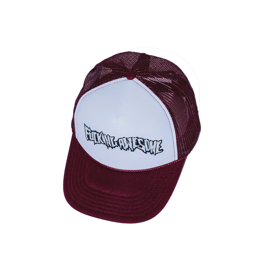 Fucking Awesome Scanner Warp Stamp Trucker Hat maroon