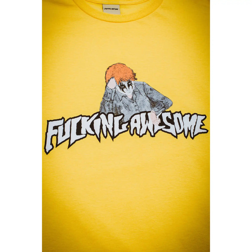 Fucking Awesome Aidan Painting Samp Logo T-shirt yellow