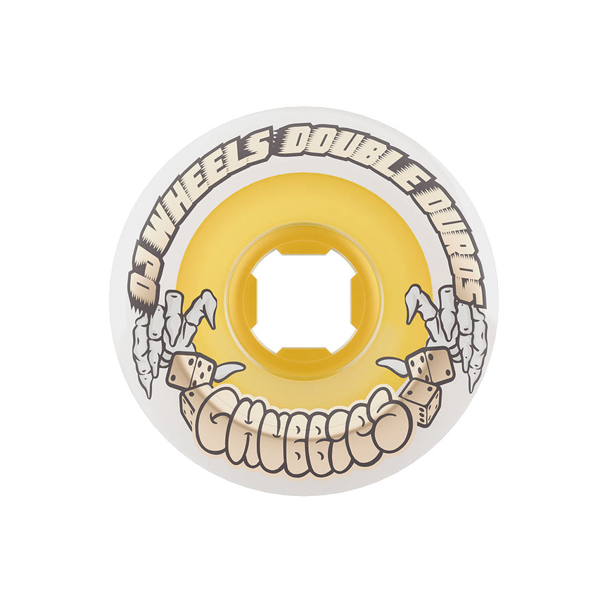 OJ Double Duro 56mm White/Gum 99a/95a Chubbies Skateboard Wheels