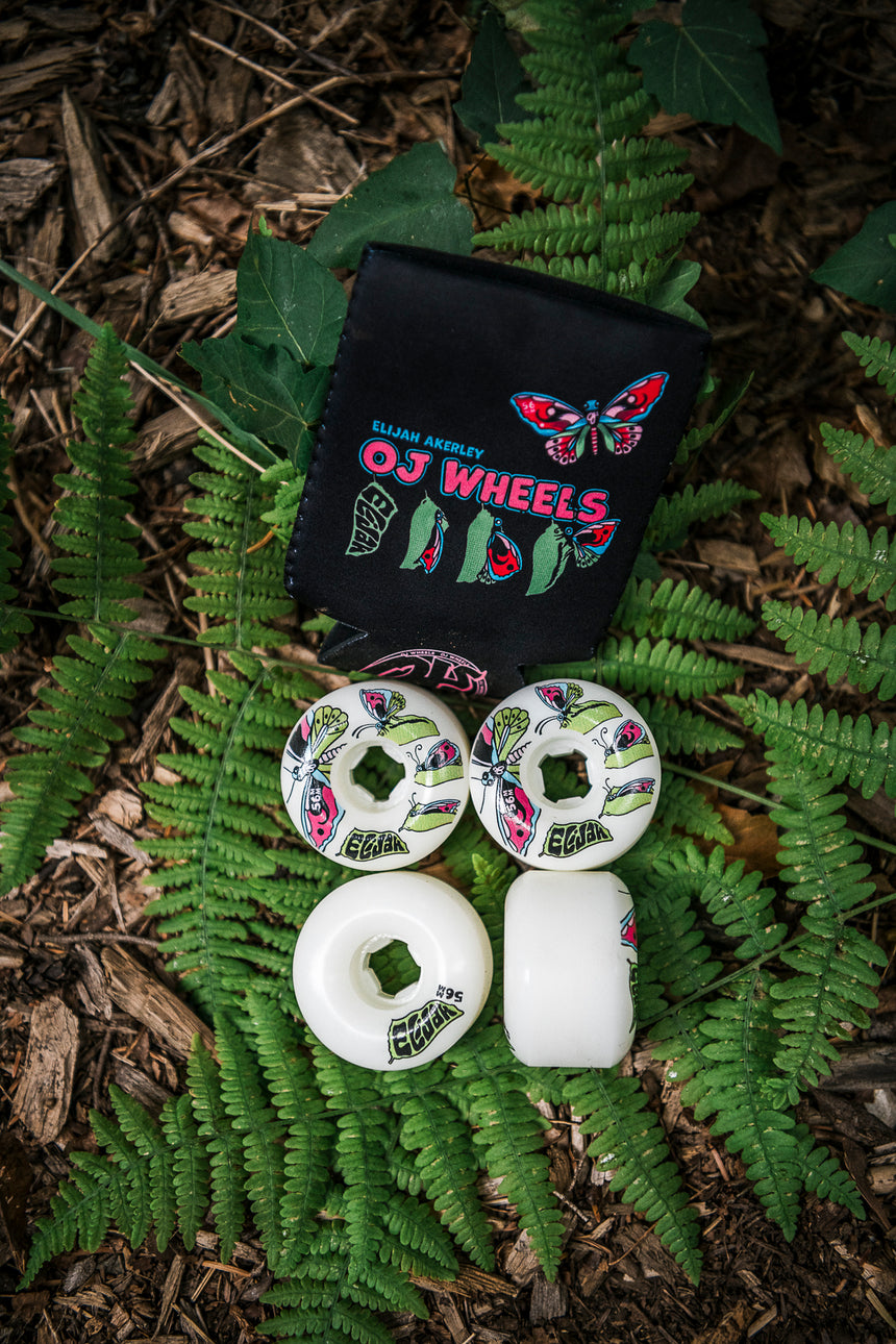 OJ 56mm 99a Elijah Akerley Chrysalis Chubbies White Skateboard Wheels