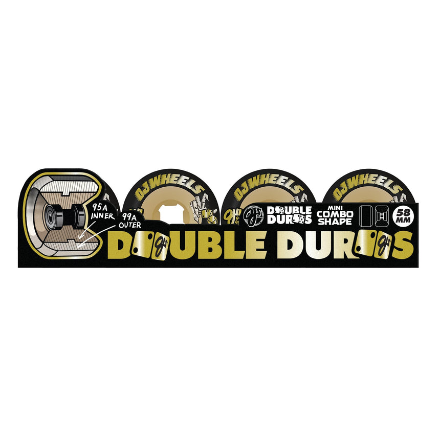 OJ Double Duro Black Gum Mini Combo 99a/95a Skateboard Wheels