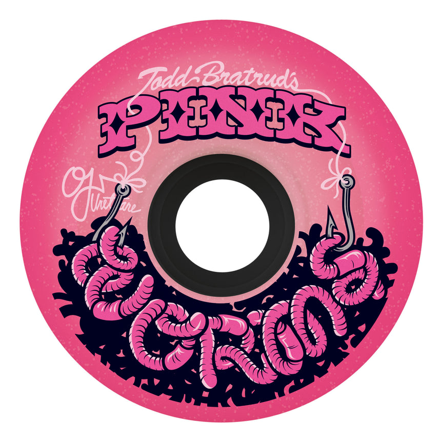 OJ 60mm 78a Pink Worms Super Juice Skateboard Wheels