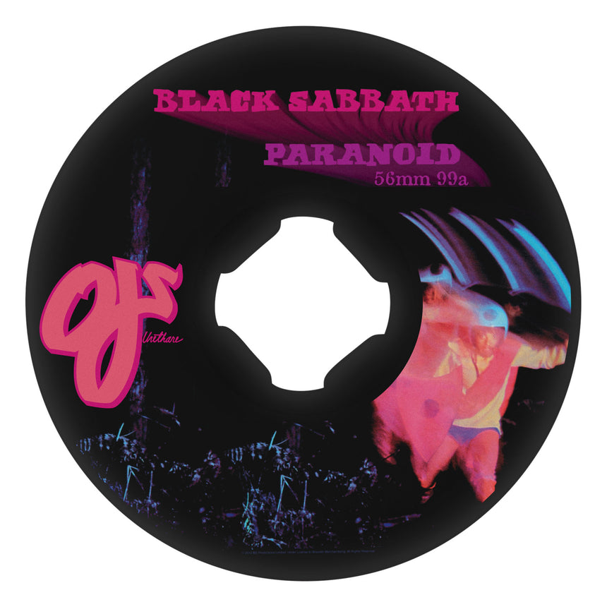 OJ Black 56mm 99a Black Sabbath Chubbies Skateboard Wheels