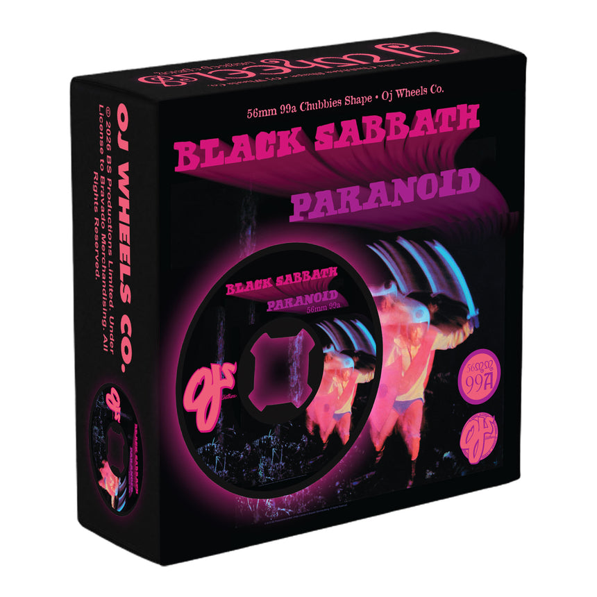 OJ Black 56mm 99a Black Sabbath Chubbies Skateboard Wheels