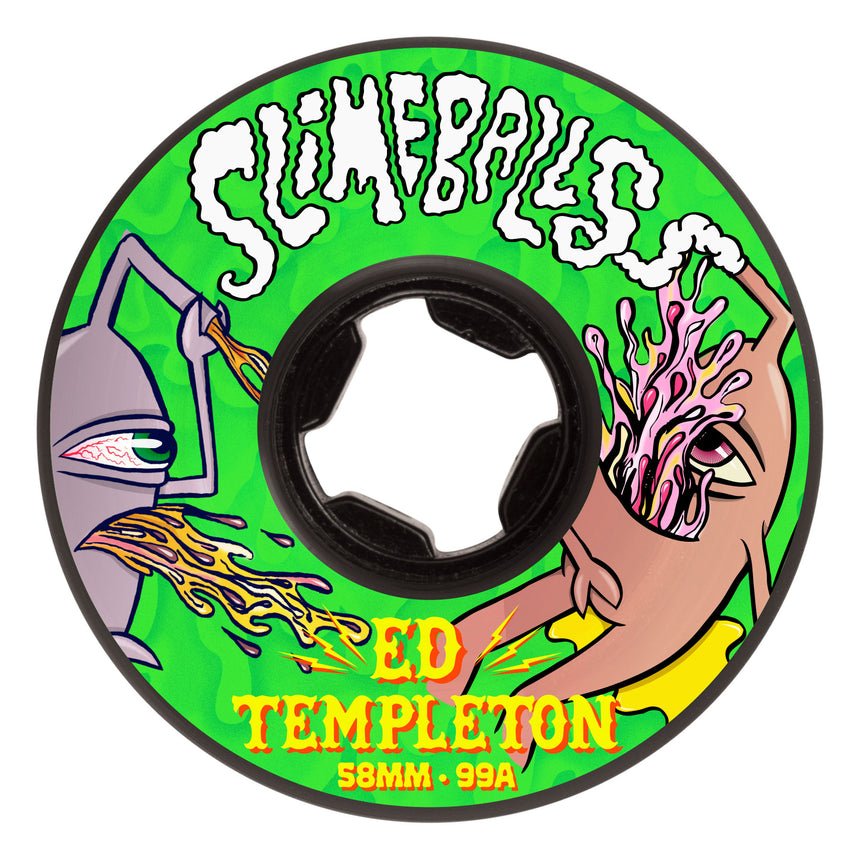 Slime Balls 58mm 99a Ed Templeton Black Vomits Skateboard Wheels