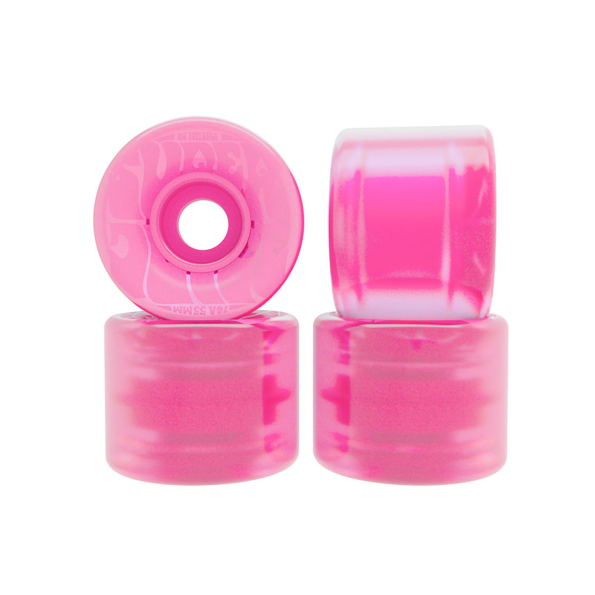 OJ Transparent Pink 55mm 78a Super Juice Skateboard Wheels