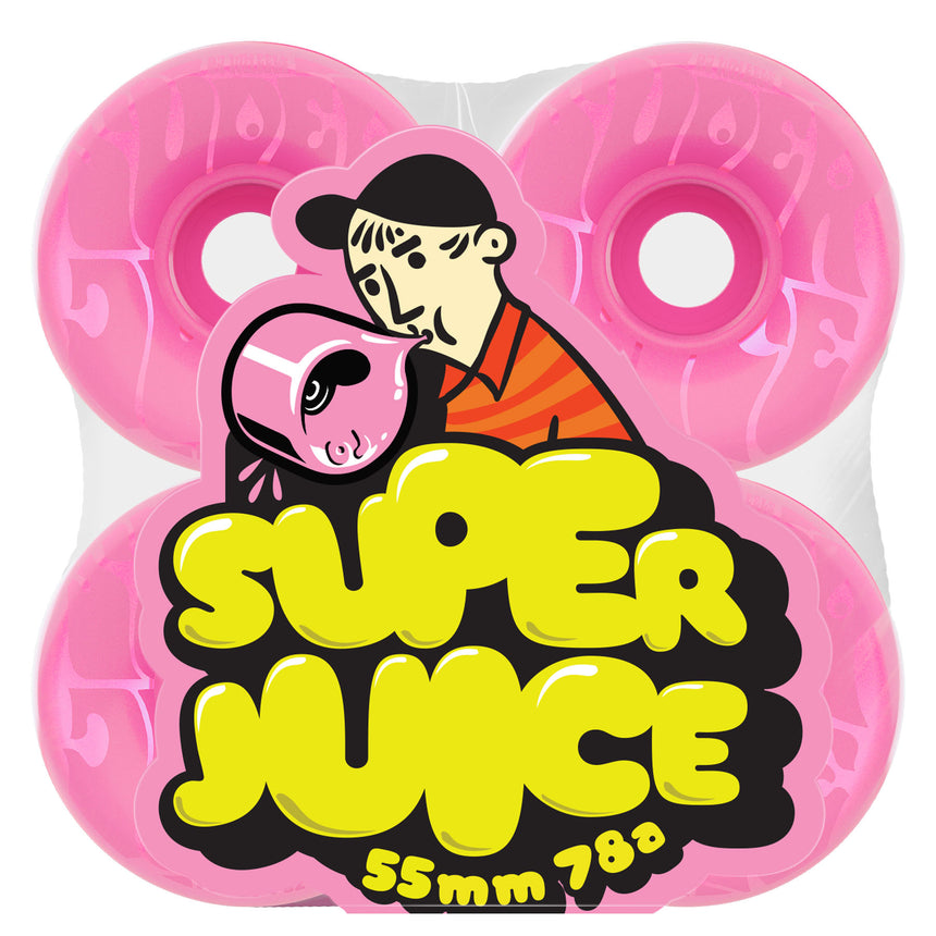 OJ Transparent Pink 55mm 78a Super Juice Skateboard Wheels