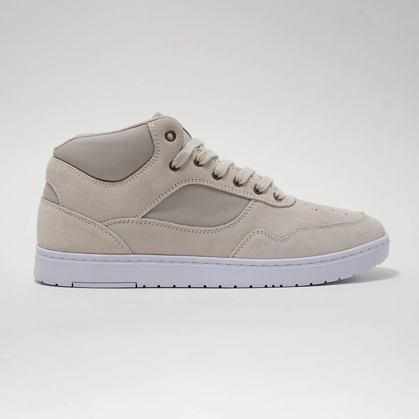 Beige sneaker on a light gray background