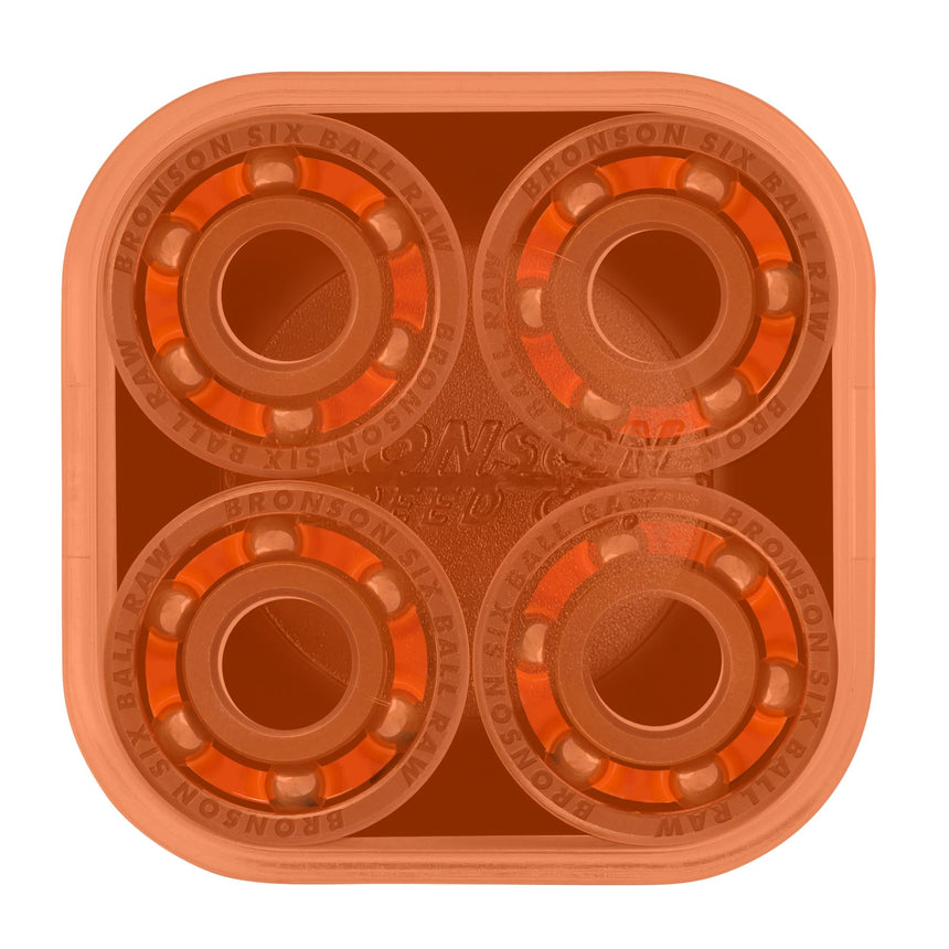 Bronson 6-Ball Raw Skateboard Bearings