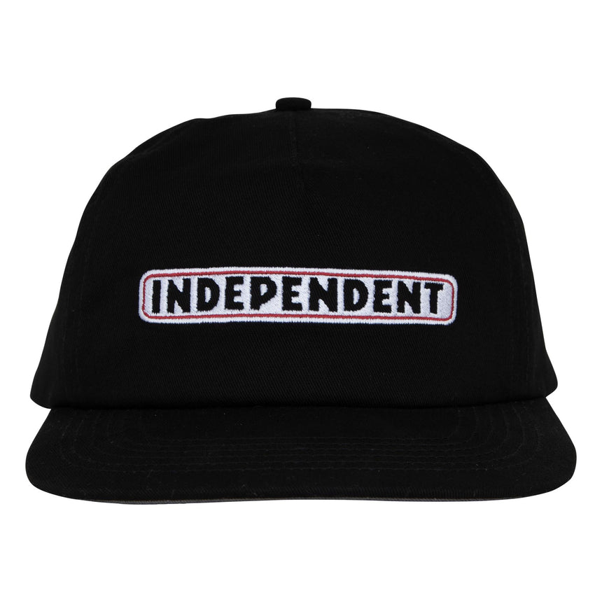 Black cap with 'INDEPENDENT' logo on a white background
