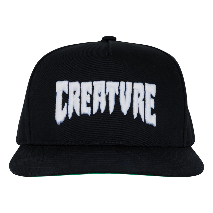 Creature Logo Black Snapback Cap