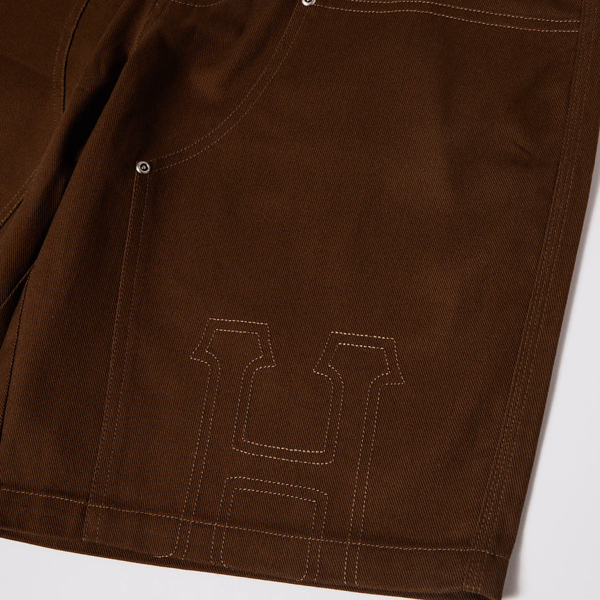 Huf Classic H Double Knee Work Short brown