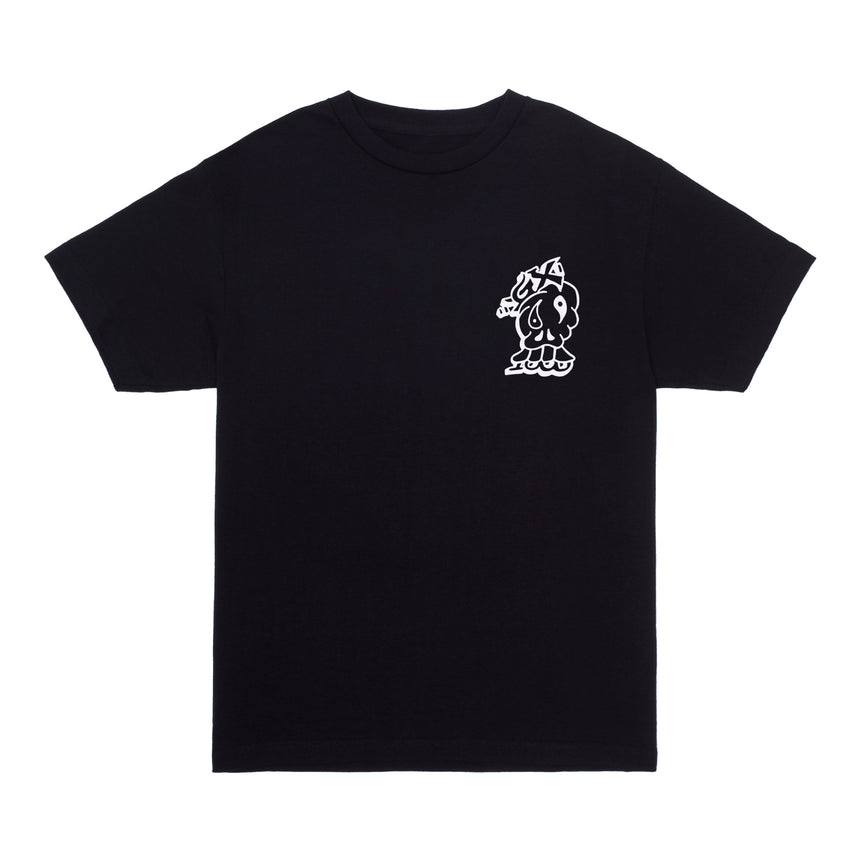 Black tee white graphic