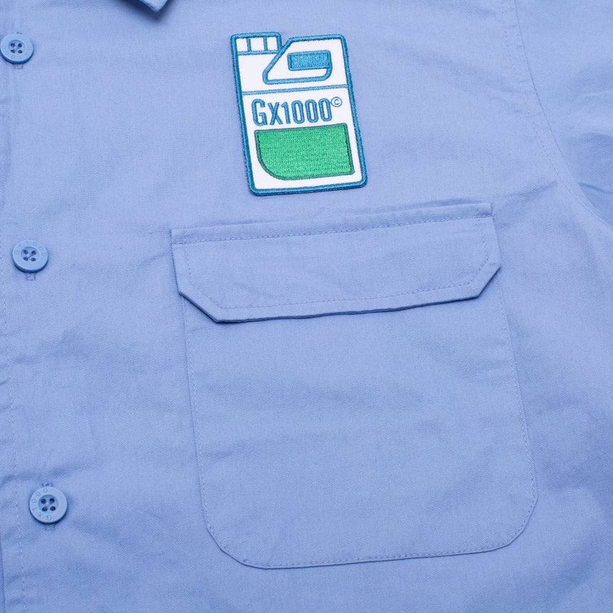 blue shirt close up GX1000 patch