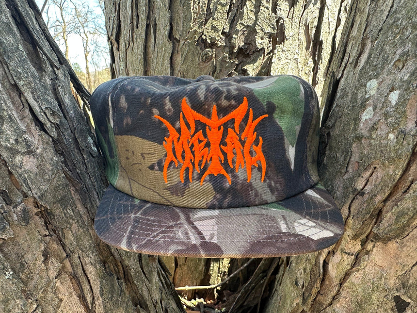 Metal Logo Pine Camo Snapback Cap