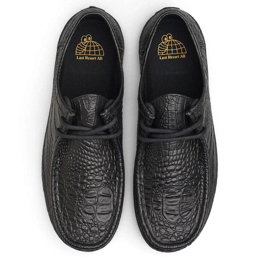Last Resort VM006 Black Croc Moc Shoes