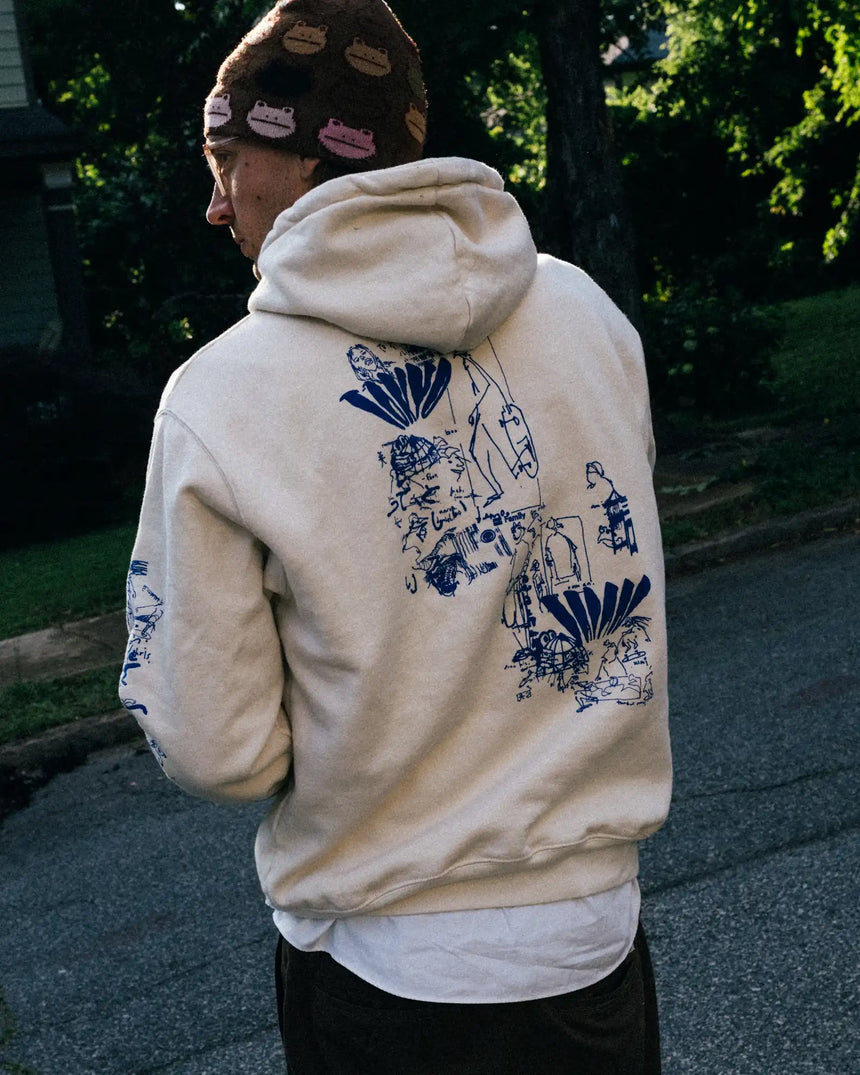 Last Resort Tour Hoodie Natural White