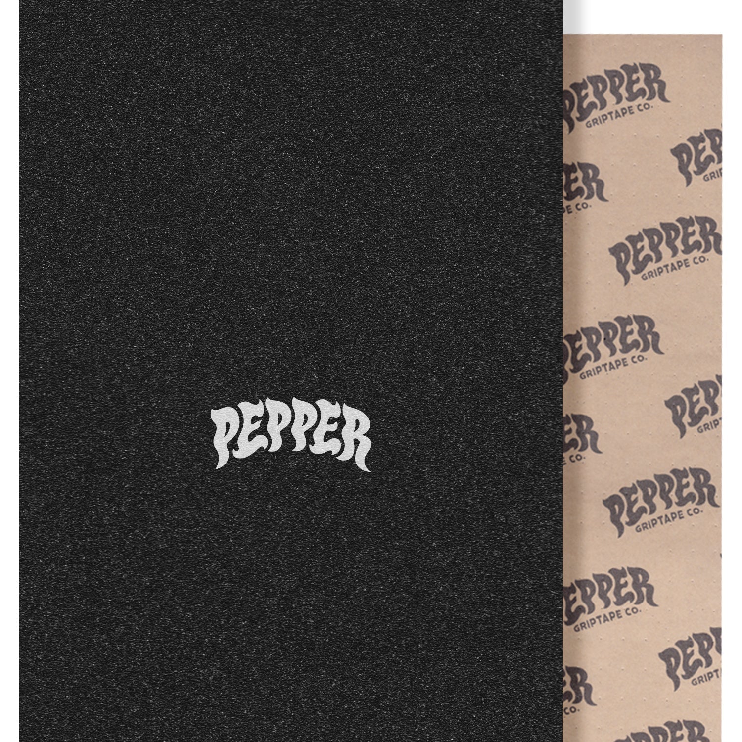 Pepper G5 Logo 9 in Skateboard Grip Tape Black