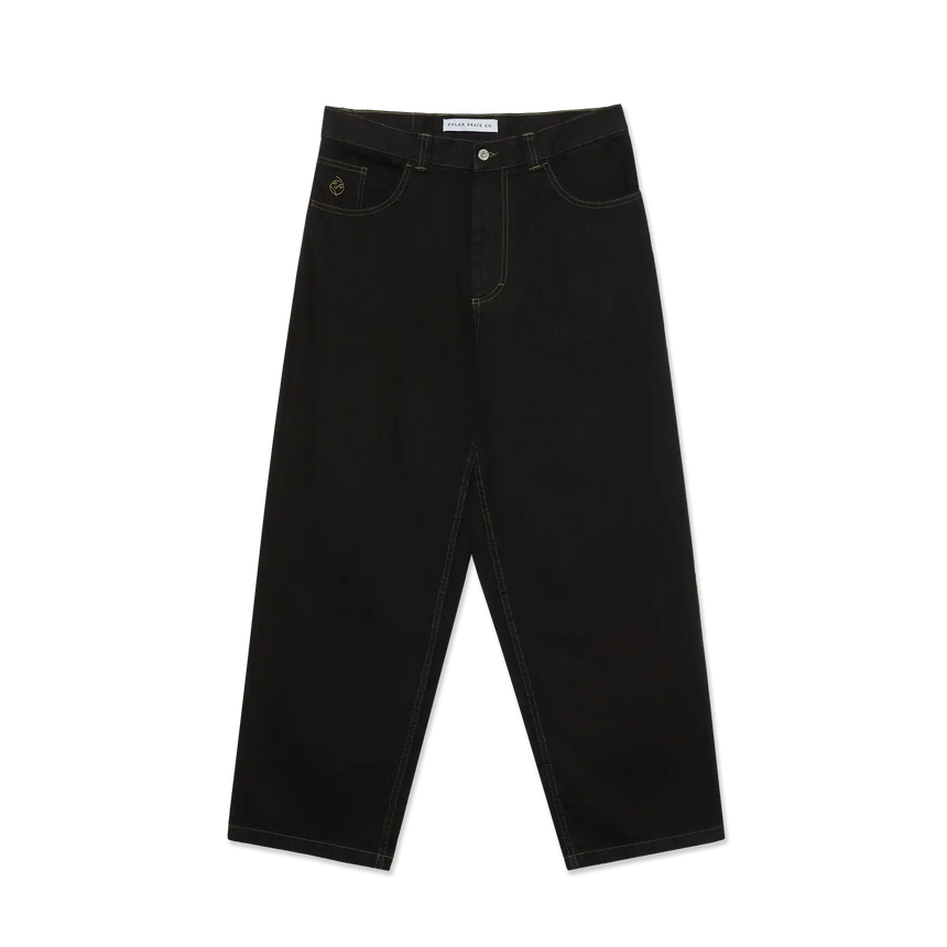 Black jeans on a white background