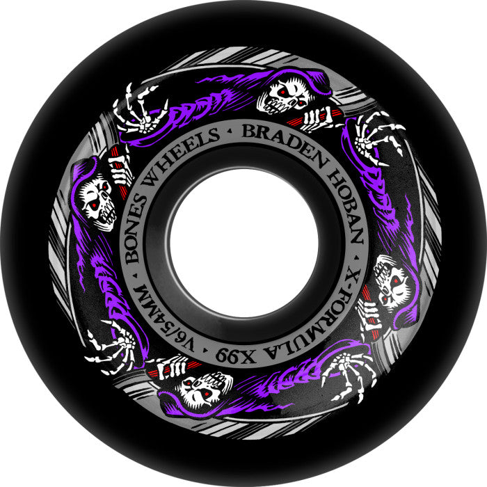 Bones V6 Widecuts X-Formula 99a 54mm Braden Hoban Skateboard Wheels