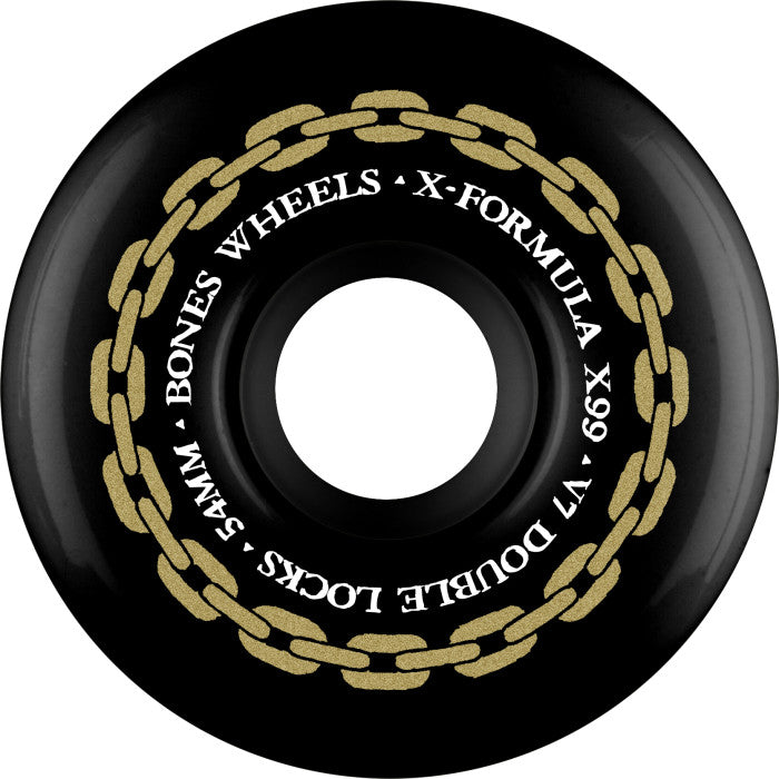 Bones 99a XF V7 Double Locks Black Skateboard Wheels