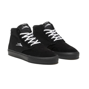 Lakai Riley 3 High Skate Shoe - Black / Black 2