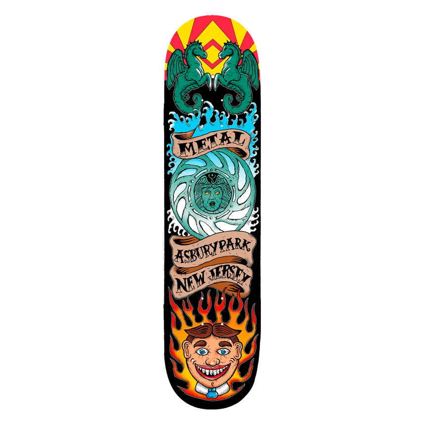 Metal "ABNJ" Asburypark New Jeresey Skateboard Deck