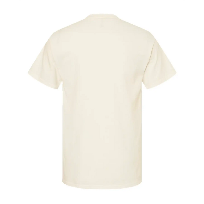 Beige t-shirt on a white background