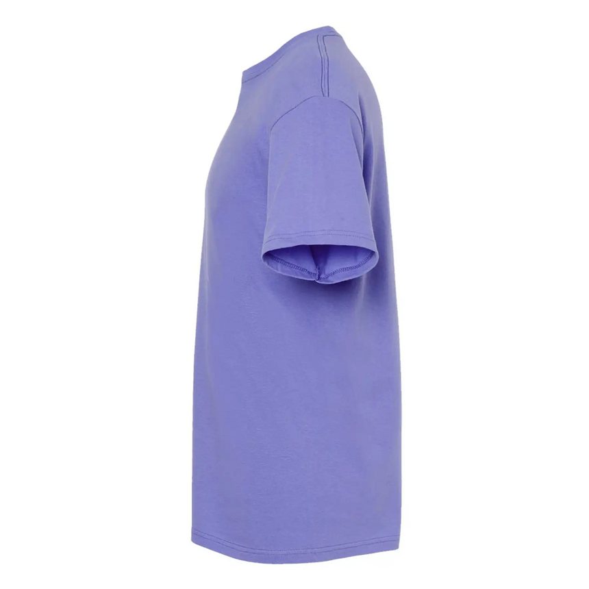 Purple t-shirt on a white background