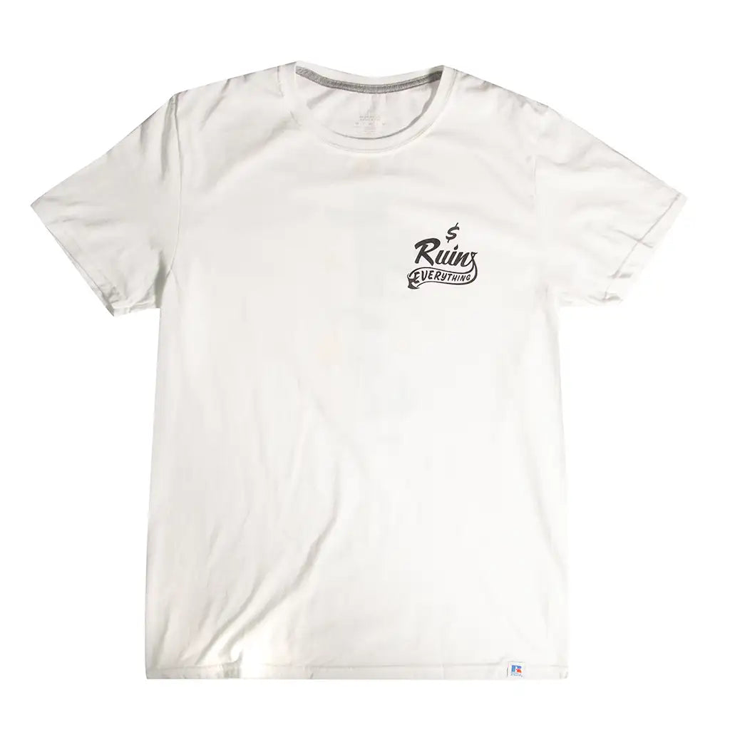 Money Ruins Everything SSD Gonz Deck Wall T-Shirt White 2