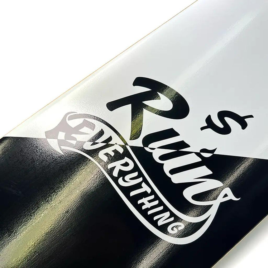 Money Ruins Everything Two Tone Skateboard Deck Full 2