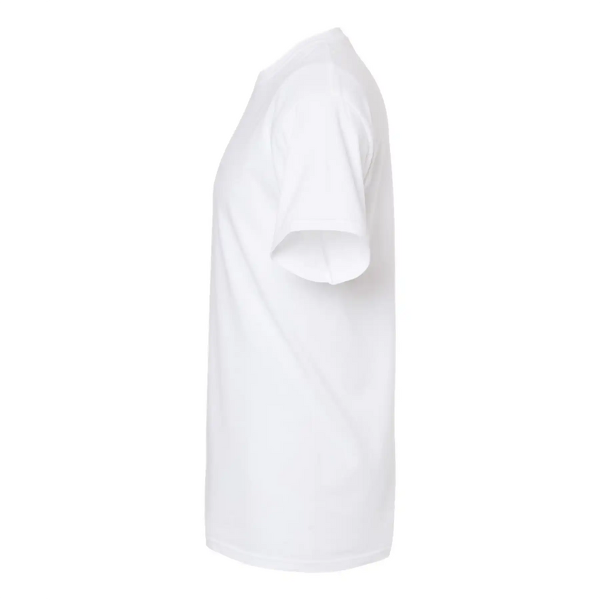 White t-shirt on a white background