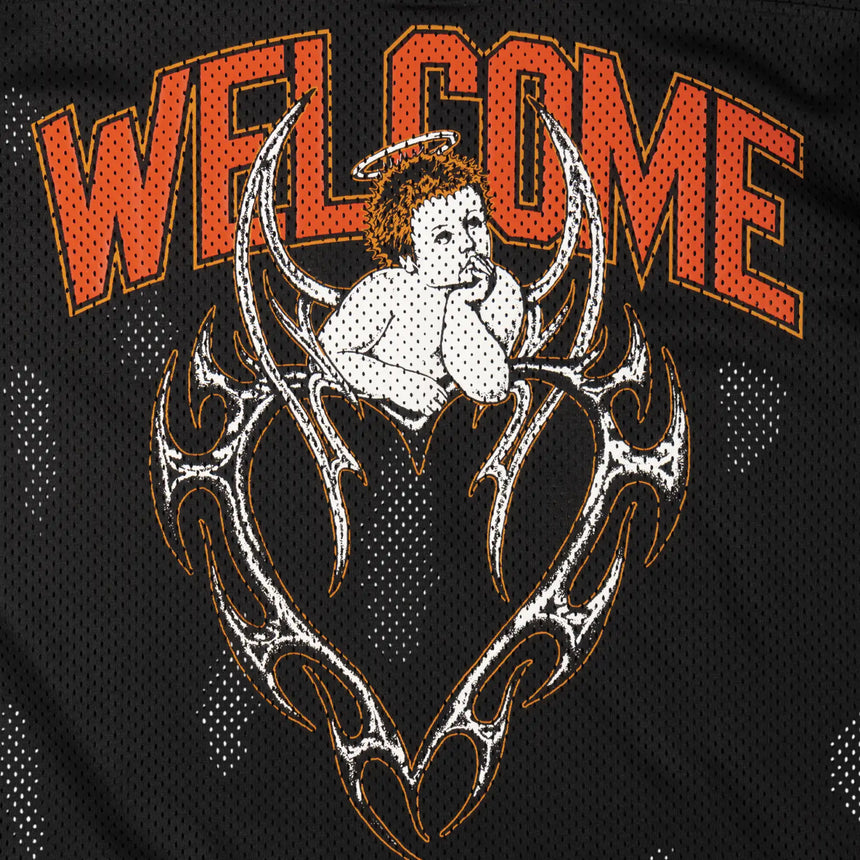 Welcome Cupid Mesh Football Jersey - Black