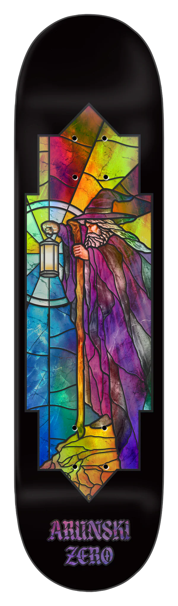 Zero Arunski Hermit Stained Glass 8.5" Skateboard Deck