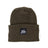 Money Ruins Everything Logo Woven Label Shoreman Beanie in Olive