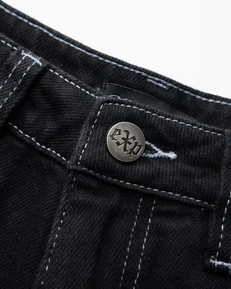 Erased Projects Burning Daisy 8 pocket denim shorts w/ hammer loop