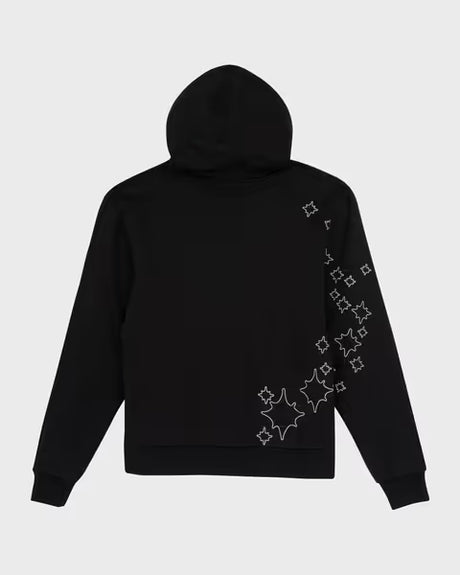 Erased Poject Stars Fitted Zip Up Hoodie - Black