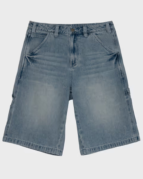 Erased Projects Burning Daisy 8 pocket denim shorts w/ hammer loop