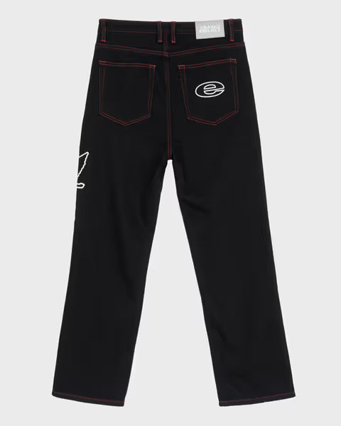 Erased Project Extra Wide Leg Skate Jean - Black