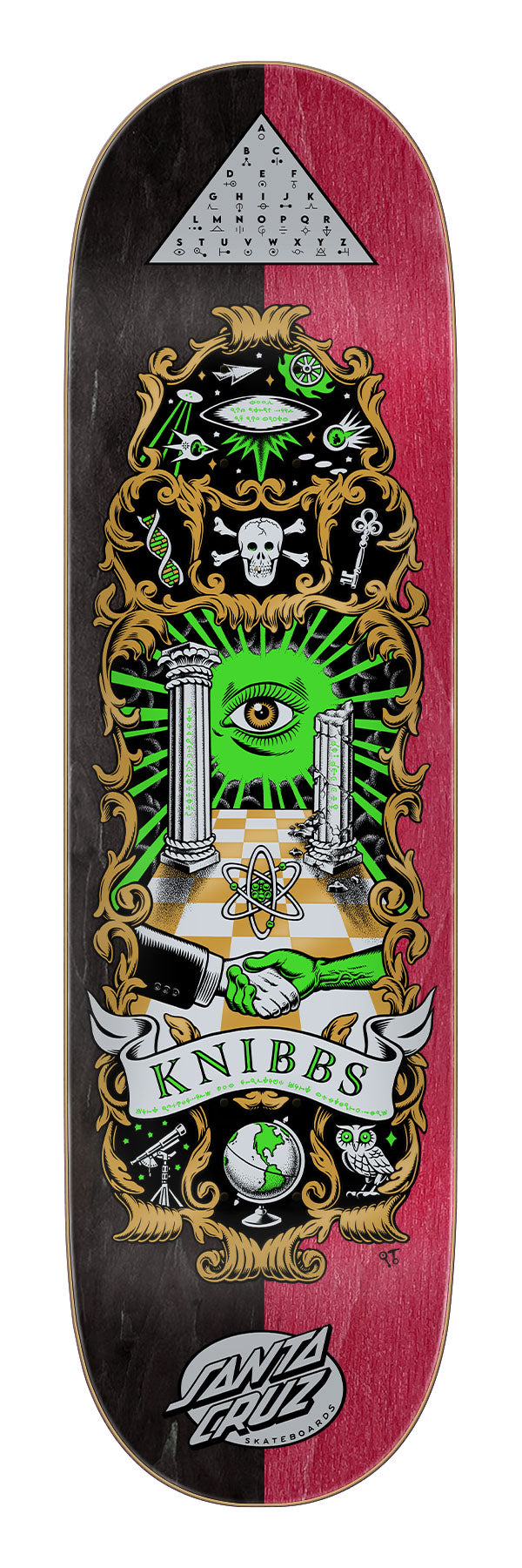 Santa Cruz Knibbs Cryptic Pro 8.5 x 31.6 Skateboard Deck