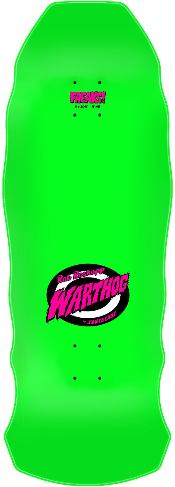 Santa Cruz Roskopp Warthog Freaks 11 x 31.45 Skateboard Deck