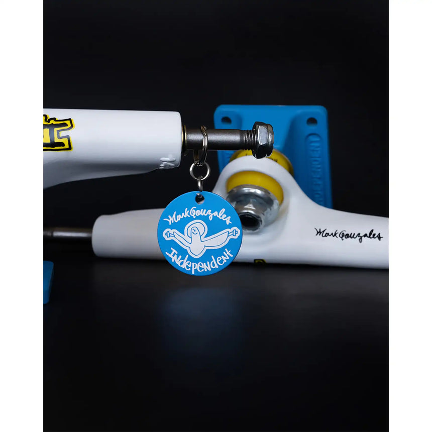 Indepdent Stage 4 Pro Mark Gonzales Flat White Blue Standard Skateboard Trucks