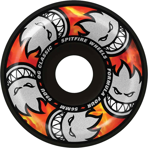 Spitfire F4 99a 56mm Classic Multiball Black Skateboard Wheels